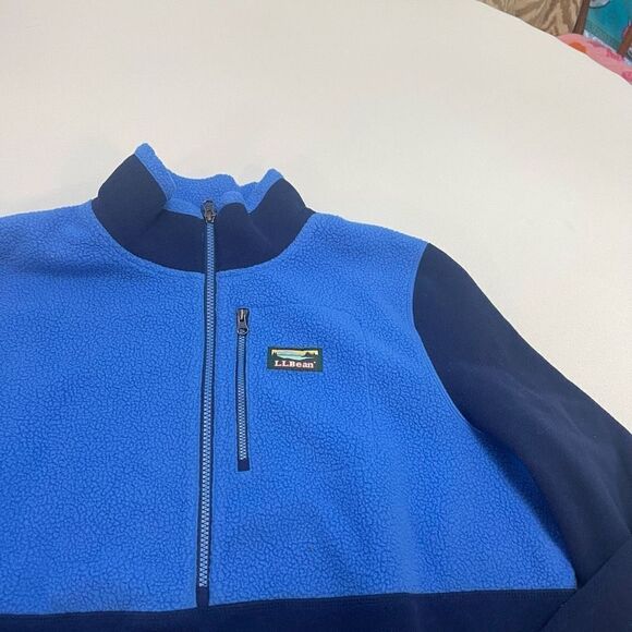 L.L. Bean Blue Fleece 1/2 Zip Sweater Pullover Fleece Size XL - Picture 2 of 8